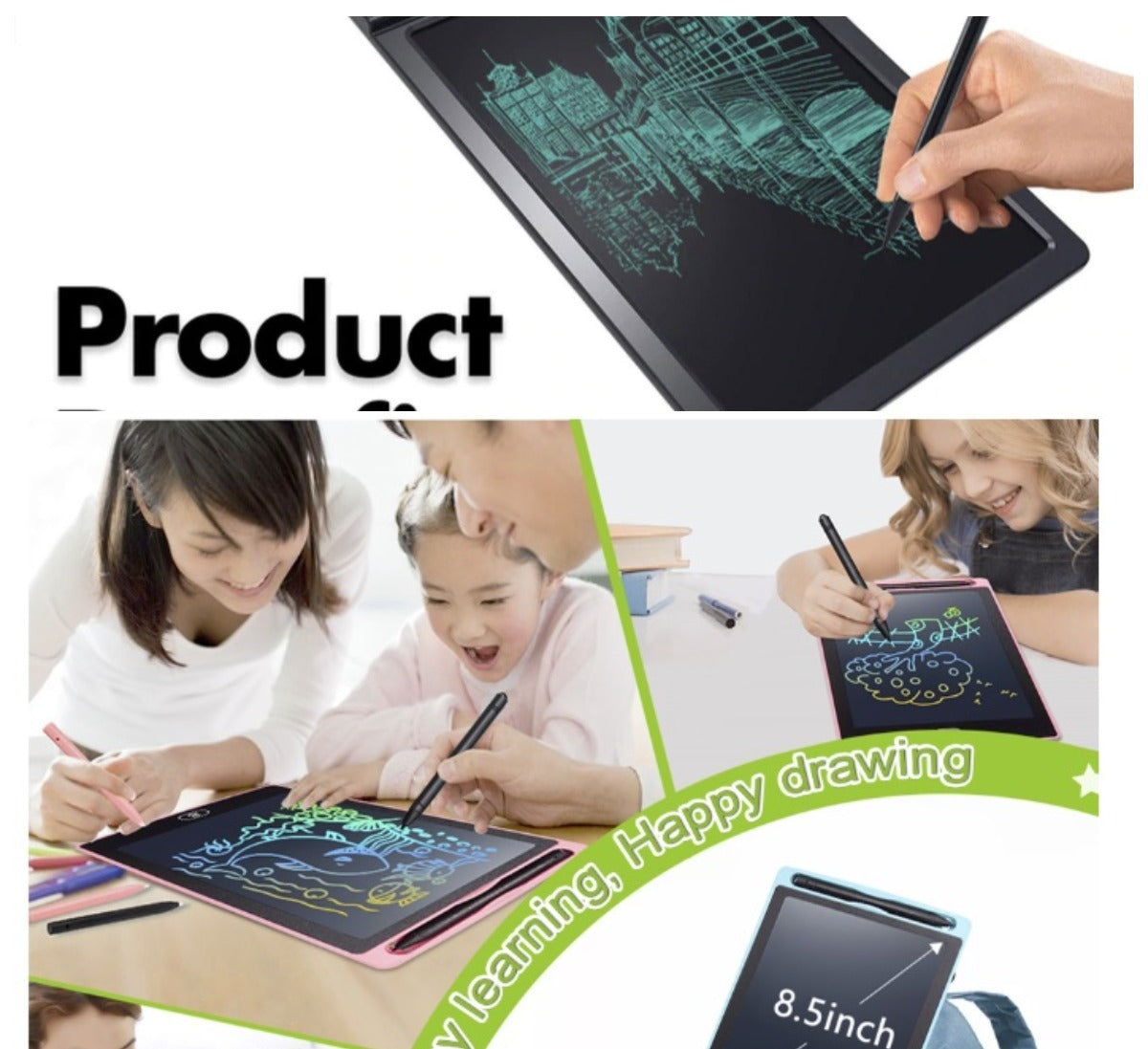 12 Inch LCD writing Tablet for kids practices