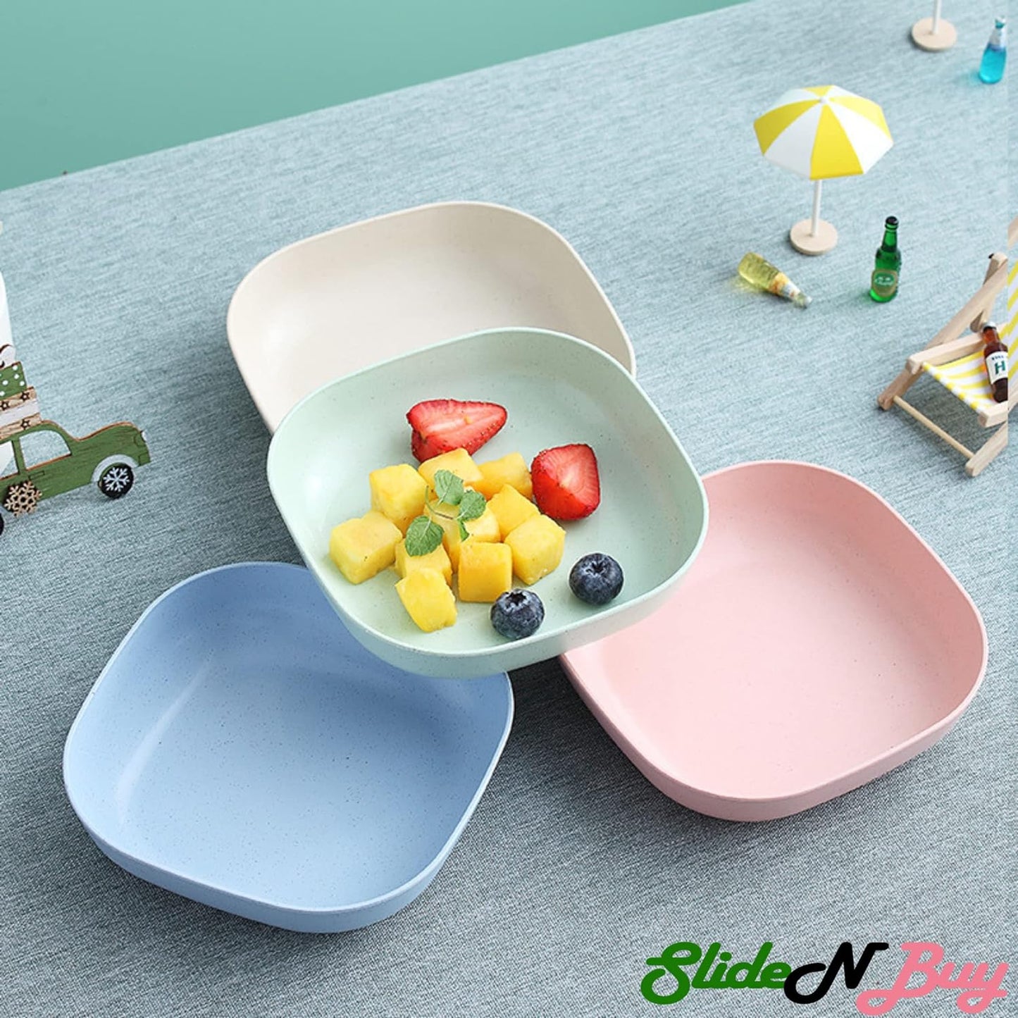 10Pcs Multi-function plates set with stand