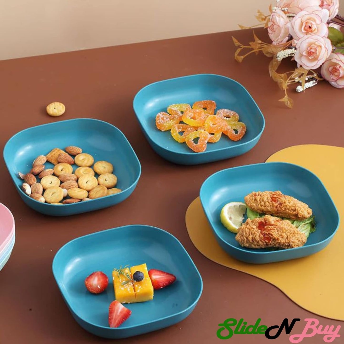 10Pcs Multi-function plates set with stand